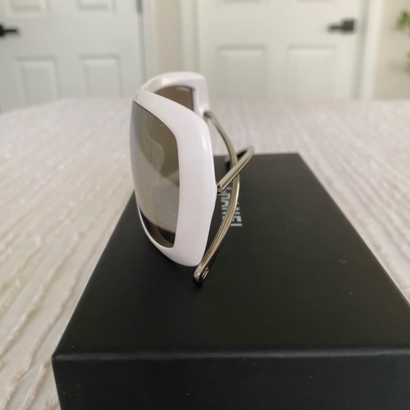 Chanel White Sunglasses Goggle style Silver Hardware - Picture 10 of 13